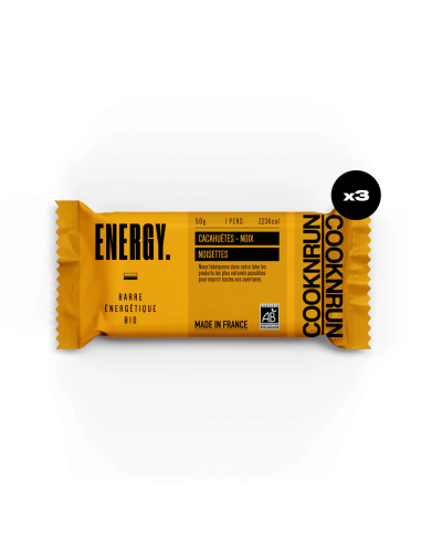 barre énergétique cacahuète noix bio cooknrun