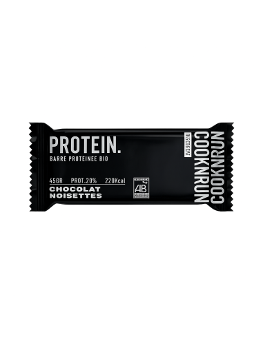 barre protéinée chocolat noisette bio cooknrun