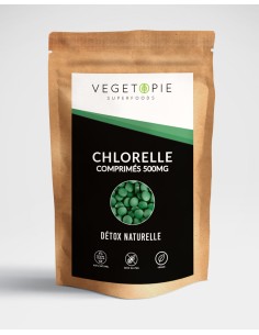 chlorelle comprimés verts naturels 500 mg – détox et énergie