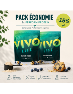 Pack protéine vegan Vivolife Perform Protein – lot de 2 avec réduction de 15 %