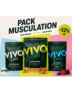 Pack musculation vegan complet avec protéine végétale Perform, créatine micronisée et BCAA Intra Workout