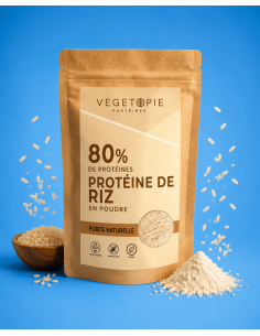 Sachet de Protéine de Riz Brun Bio Nature en poudre